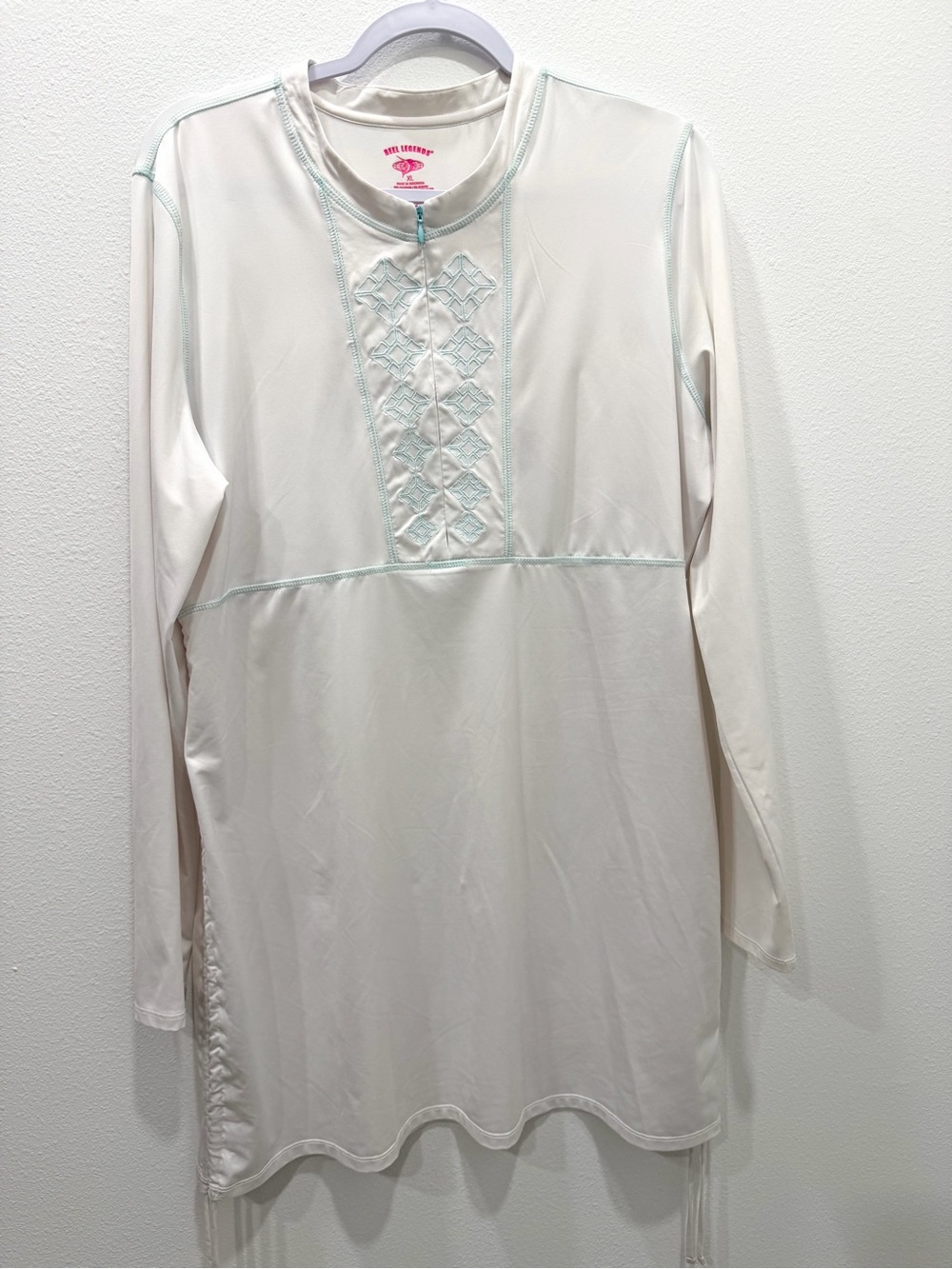 Reel Legends White Long Sleeve Beach Cover Up Size XL - Picture 4 of 12